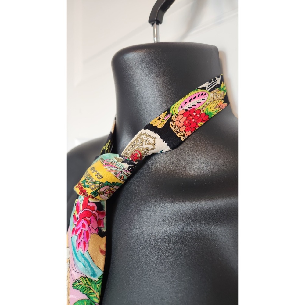 Vintage NICOLE MILLER 1991 Silk Tie Mexico Cerveza Beer Modelo Fiesta Hand Sewn - Picture 8 of 13